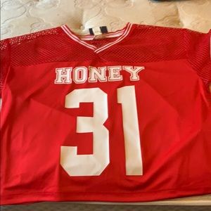 Red baseball stylish shirt